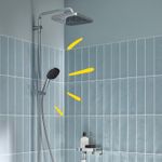 Casa si Gradina - Sanitare - Cazi si cabine de dus - Coloane si seturi de dus - Sistem de dus Grohe 26984001, 250 mm, 1 bar, 110 mm, 1.75 m, 1588 mm, 412 mm, 1 functii palarie dus, Crom - Infinity.ro