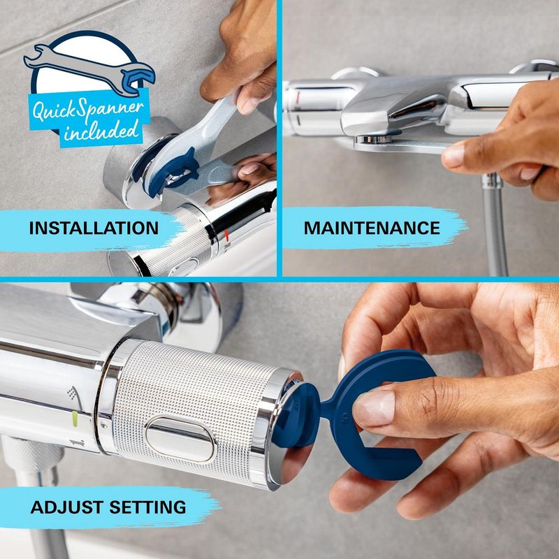 Casa si Gradina - Sanitare - Cazi si cabine de dus - Coloane si seturi de dus - Sistem de dus Grohe 26984001, 250 mm, 1 bar, 110 mm, 1.75 m, 1588 mm, 412 mm, 1 functii palarie dus, Crom - Infinity.ro