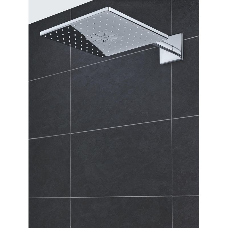 Casa si Gradina - Sanitare - Cazi si cabine de dus - Coloane si seturi de dus - Dus fix Grohe 26479000, 310 mm, 1 bar, 430 mm, 2 pulverizari, 26484000 cod valva incastrata, pivotant, Crom - Infinity.ro