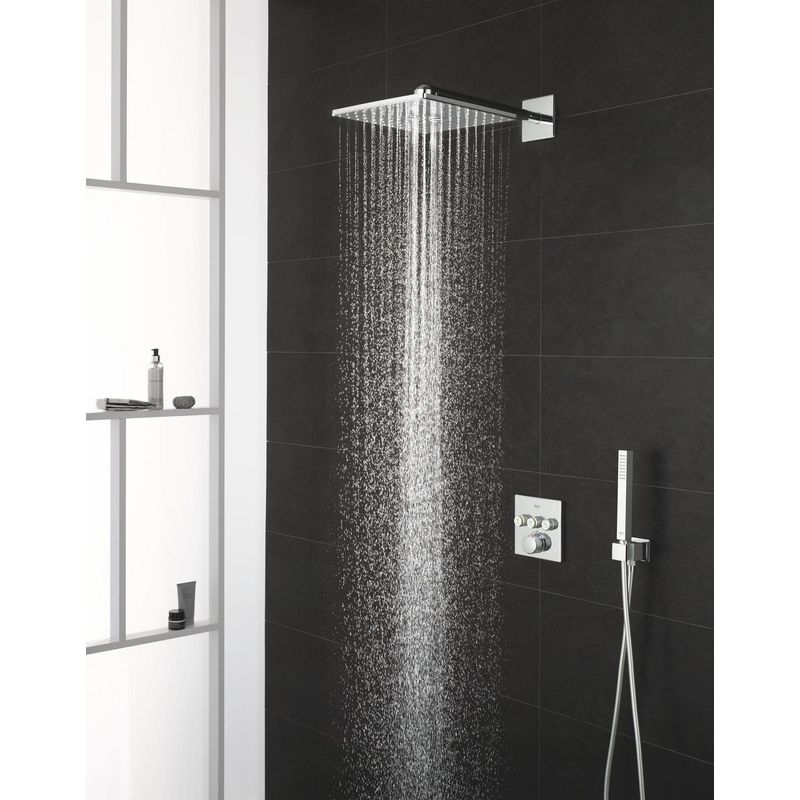 Casa si Gradina - Sanitare - Cazi si cabine de dus - Coloane si seturi de dus - Dus fix Grohe 26479000, 310 mm, 1 bar, 430 mm, 2 pulverizari, 26484000 cod valva incastrata, pivotant, Crom - Infinity.ro