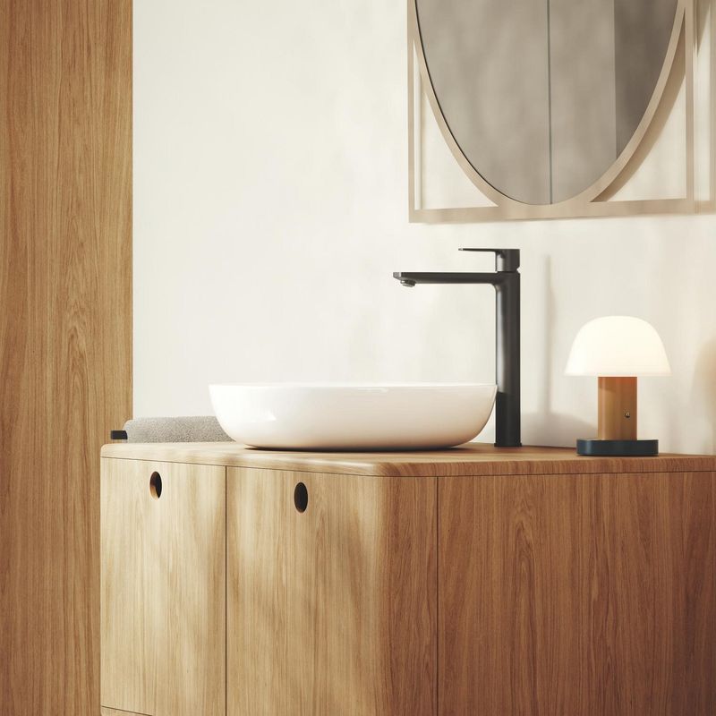 Casa si Gradina - Sanitare - Cazi si cabine de dus - Coloane si seturi de dus - Dus fix Grohe 264792430, 310 mm, 1 bar, 430 mm, 2 pulverizari, 1/2 conexiune instalare, pivotant, Negru - Infinity.ro