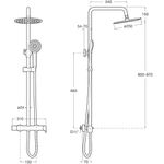 Casa si Gradina - Sanitare - Cazi si cabine de dus - Coloane si seturi de dus - Sistem de dus Roca A5A9A6EC00, 250 mm, 1 bar, 100 mm, 1.5 m, 970 mm, 340 mm, 1 functii palarie dus, Crom - Infinity.ro