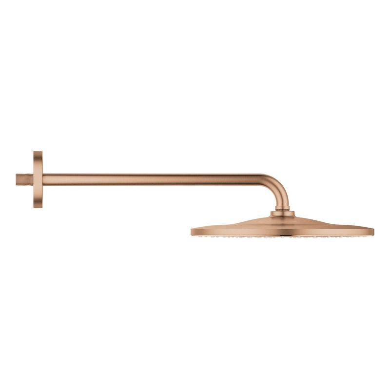 Casa si Gradina - Sanitare - Cazi si cabine de dus - Coloane si seturi de dus - Dus fix Grohe 26558DL0, 310 mm, 0.8 bar, 422 mm, 1 pulverizari, 1/2 conexiune instalare, pivotant, Cupru - Infinity.ro