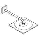 Casa si Gradina - Sanitare - Cazi si cabine de dus - Coloane si seturi de dus - Dus fix Grohe 265642430, 310 mm, 1 bar, 422 mm, 1 pulverizari, 1/2 conexiune instalare, pivotant, Negru - Infinity.ro