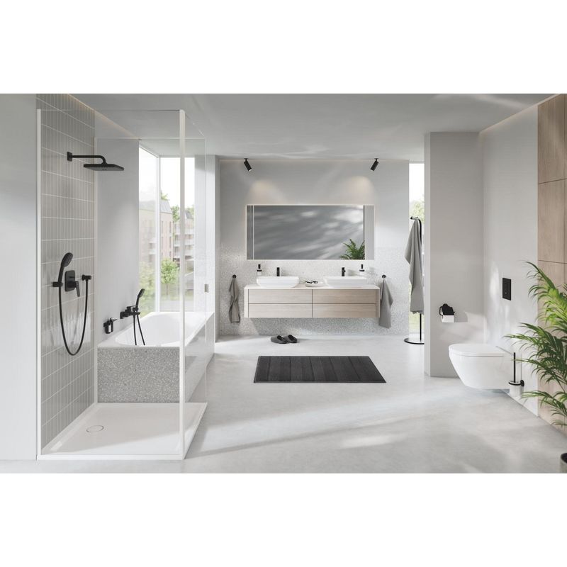 Casa si Gradina - Sanitare - Cazi si cabine de dus - Coloane si seturi de dus - Sistem dus Grohe 1053362430, 250 mm, 1 bar, 110 mm, 1.5 m, 380 mm, 1 functii palarie dus, 3 functii para dus, Negru - Infinity.ro