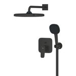 Casa si Gradina - Sanitare - Cazi si cabine de dus - Coloane si seturi de dus - Sistem dus Grohe 1053362430, 250 mm, 1 bar, 110 mm, 1.5 m, 380 mm, 1 functii palarie dus, 3 functii para dus, Negru - Infinity.ro