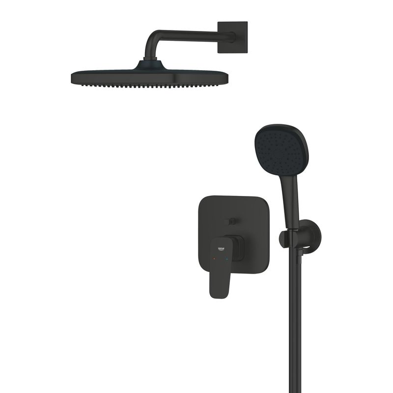 Casa si Gradina - Sanitare - Cazi si cabine de dus - Coloane si seturi de dus - Sistem dus Grohe 1053362430, 250 mm, 1 bar, 110 mm, 1.5 m, 380 mm, 1 functii palarie dus, 3 functii para dus, Negru - Infinity.ro