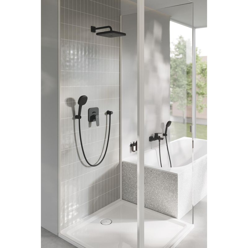 Casa si Gradina - Sanitare - Cazi si cabine de dus - Coloane si seturi de dus - Sistem dus Grohe 1053362430, 250 mm, 1 bar, 110 mm, 1.5 m, 380 mm, 1 functii palarie dus, 3 functii para dus, Negru - Infinity.ro