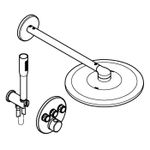 Casa si Gradina - Sanitare - Cazi si cabine de dus - Coloane si seturi de dus - Sistem dus Grohe 348742430, 310 mm, 1.2 bar, 30 mm, 1.5 m, 430 mm, 2 functii palarie dus, 1 functii para dus, Negru - Infinity.ro