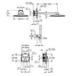 Casa si Gradina - Sanitare - Cazi si cabine de dus - Coloane si seturi de dus - Sistem dus Grohe 348742430, 310 mm, 1.2 bar, 30 mm, 1.5 m, 430 mm, 2 functii palarie dus, 1 functii para dus, Negru - Infinity.ro