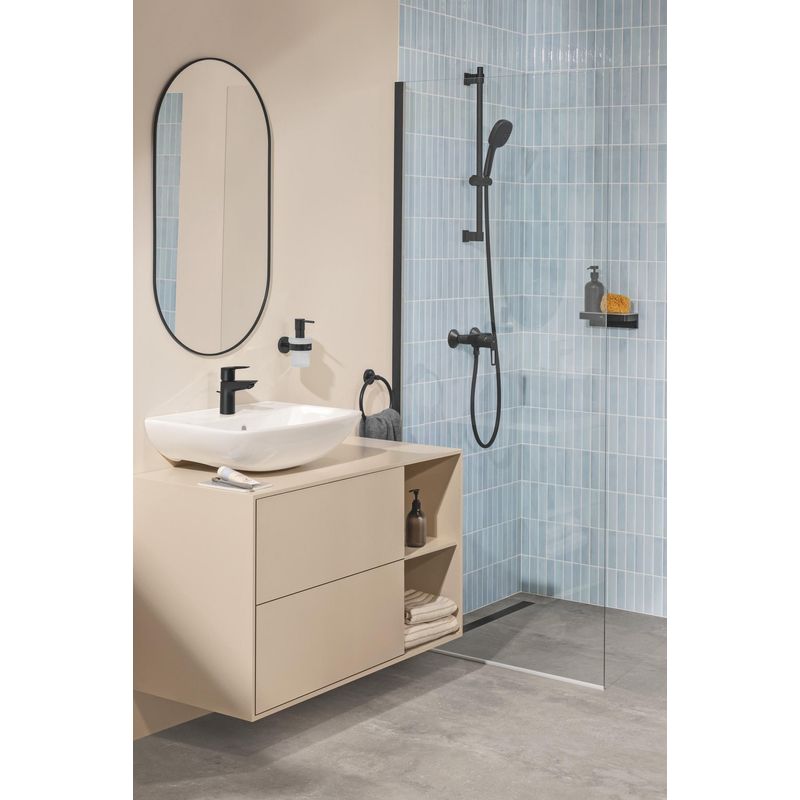 Casa si Gradina - Sanitare - Cazi si cabine de dus - Coloane si seturi de dus - Sistem dus Grohe 348742430, 310 mm, 1.2 bar, 30 mm, 1.5 m, 430 mm, 2 functii palarie dus, 1 functii para dus, Negru - Infinity.ro