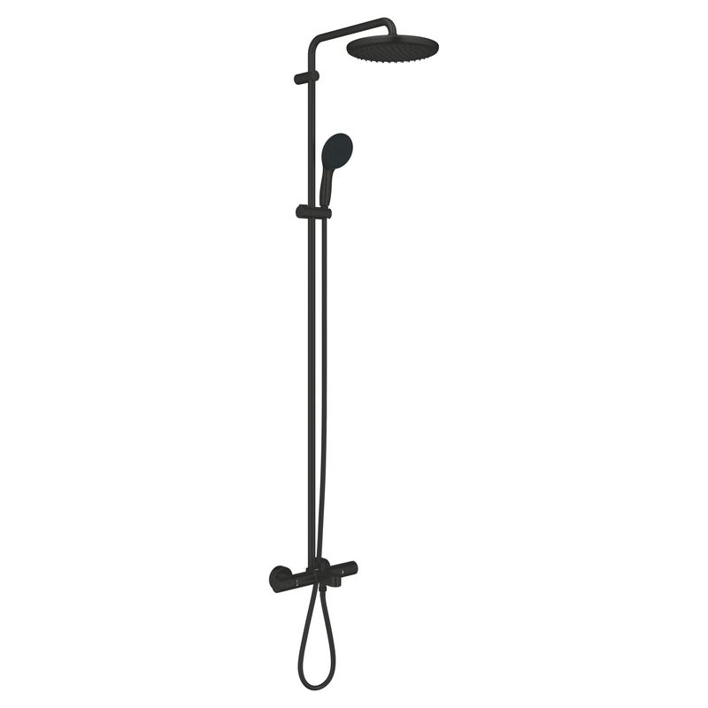 Casa si Gradina - Sanitare - Cazi si cabine de dus - Coloane si seturi de dus - Sistem dus Grohe 269882431, 250 mm, 1 bar, 110 mm, 1.75 m, 1588 mm, 412 mm, 1 functii palarie dus, Negru - Infinity.ro