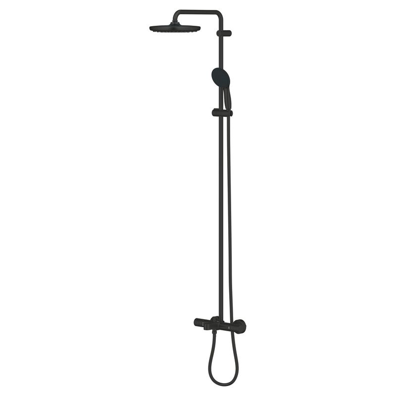 Casa si Gradina - Sanitare - Cazi si cabine de dus - Coloane si seturi de dus - Sistem dus Grohe 269882431, 250 mm, 1 bar, 110 mm, 1.75 m, 1588 mm, 412 mm, 1 functii palarie dus, Negru - Infinity.ro
