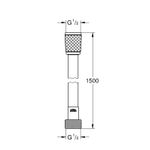 Casa si Gradina - Sanitare - Cazi si cabine de dus - Coloane si seturi de dus - Furtun de dus Grohe 287412432, 1.5 m, 5 bar, 1/2 tip conexiune para dus, 1/2 tip conexiune baterie, Negru - Infinity.ro