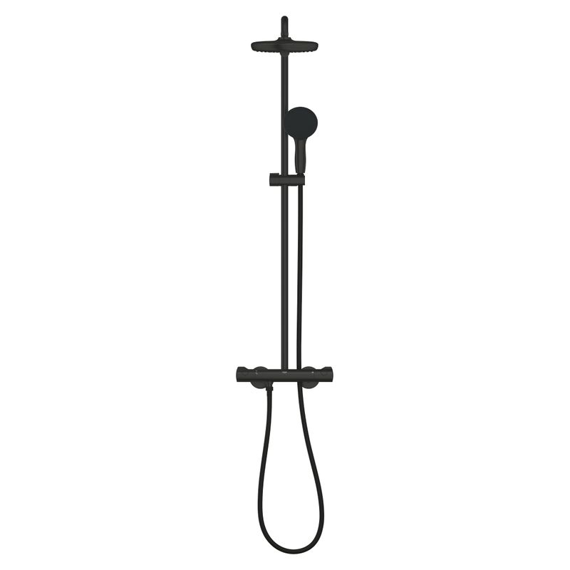Casa si Gradina - Sanitare - Cazi si cabine de dus - Coloane si seturi de dus - Sistem dus Grohe 268112431, 210 mm, 0.9 bar, 110 mm, 1.75 m, 1132 mm, 412 mm, 1 functii palarie dus, Negru - Infinity.ro