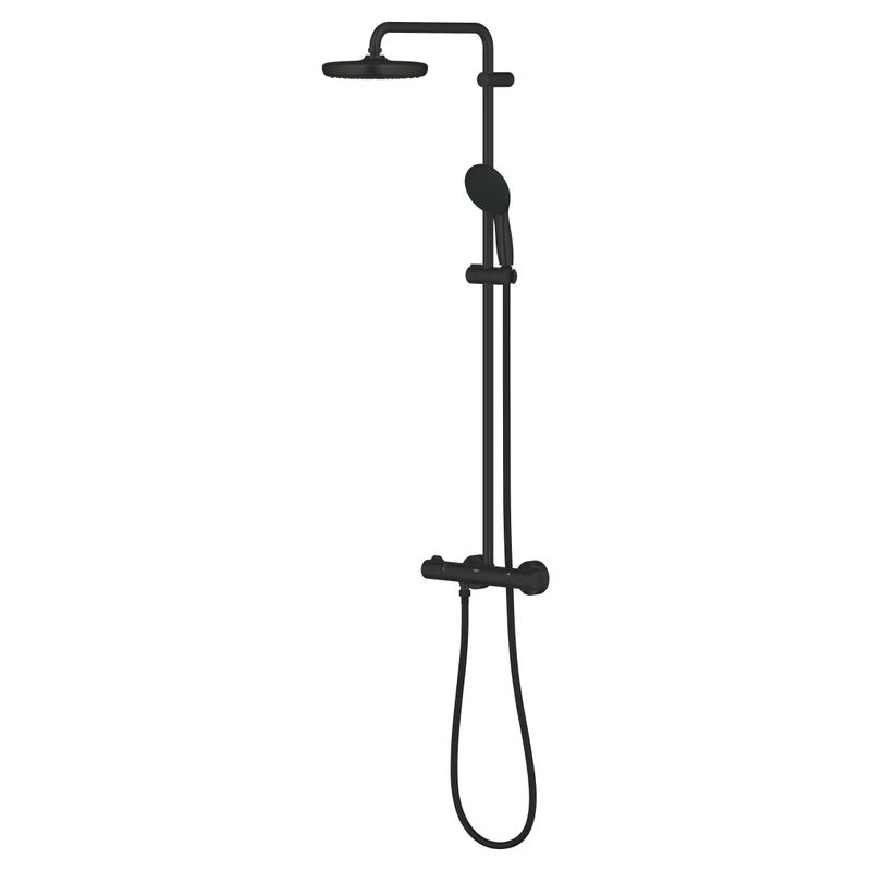 Casa si Gradina - Sanitare - Cazi si cabine de dus - Coloane si seturi de dus - Sistem dus Grohe 268112431, 210 mm, 0.9 bar, 110 mm, 1.75 m, 1132 mm, 412 mm, 1 functii palarie dus, Negru - Infinity.ro