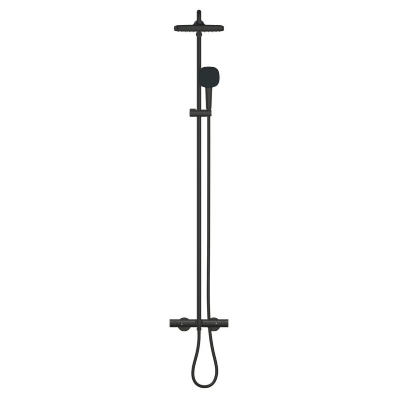 Casa si Gradina - Sanitare - Cazi si cabine de dus - Coloane si seturi de dus - Sistem dus Grohe 269842431, 250 mm, 1 bar, 110 mm, 1.75 m, 1588 mm, 412 mm, 1 functii palarie dus, Negru - Infinity.ro