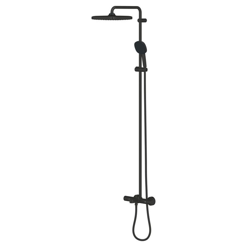 Casa si Gradina - Sanitare - Cazi si cabine de dus - Coloane si seturi de dus - Sistem dus Grohe 269842431, 250 mm, 1 bar, 110 mm, 1.75 m, 1588 mm, 412 mm, 1 functii palarie dus, Negru - Infinity.ro