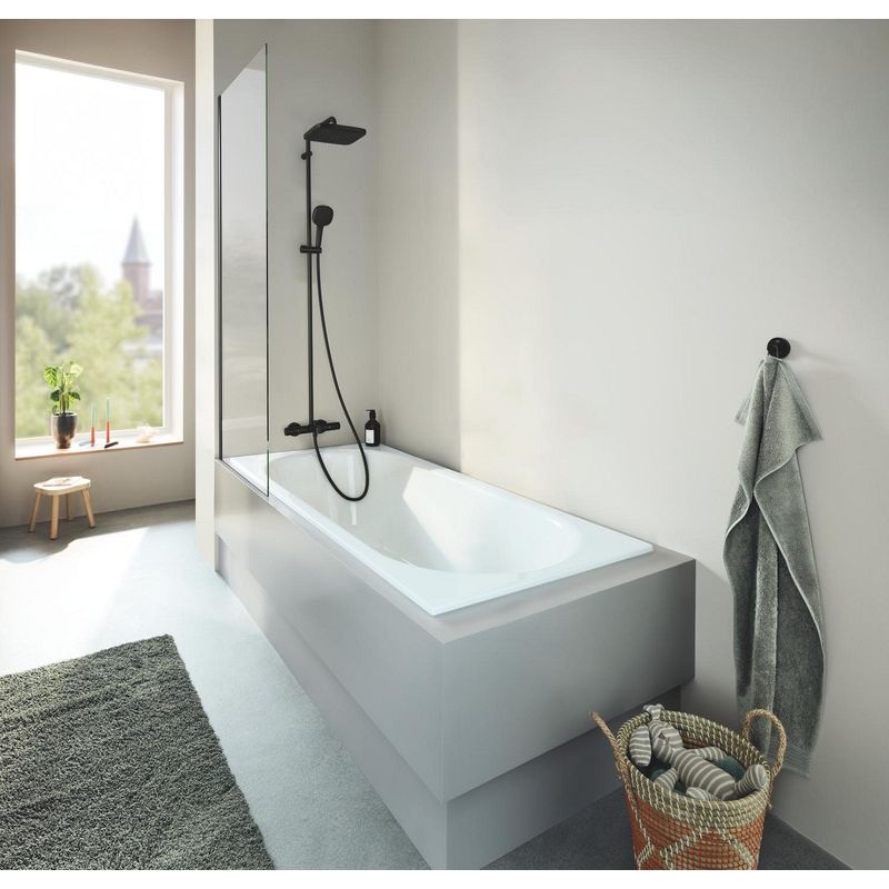 Casa si Gradina - Sanitare - Cazi si cabine de dus - Coloane si seturi de dus - Sistem dus Grohe 269842431, 250 mm, 1 bar, 110 mm, 1.75 m, 1588 mm, 412 mm, 1 functii palarie dus, Negru - Infinity.ro