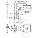 Casa si Gradina - Sanitare - Cazi si cabine de dus - Coloane si seturi de dus - Sistem dus Grohe 269842431, 250 mm, 1 bar, 110 mm, 1.75 m, 1588 mm, 412 mm, 1 functii palarie dus, Negru - Infinity.ro
