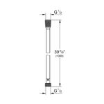 Casa si Gradina - Sanitare - Cazi si cabine de dus - Coloane si seturi de dus - Furtun dus Grohe 26334001, 1 m, 12 bar, 1/2 tip conexiune para dus, 1/2 tip conexiune baterie, furtun antirasucire, Crom - Infinity.ro