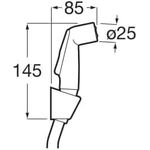 Casa si Gradina - Sanitare - Cazi si cabine de dus - Coloane si seturi de dus - Dus igienic Roca A5B9130NB0, 0.6 bar, 1.25 m, 25 mm, 1 orificii instalare, 1 functii para dus, Negru - Infinity.ro