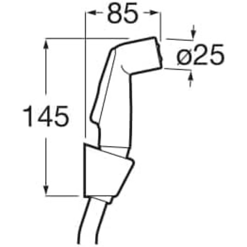 Casa si Gradina - Sanitare - Cazi si cabine de dus - Coloane si seturi de dus - Dus igienic Roca A5B9130NB0, 0.6 bar, 1.25 m, 25 mm, 1 orificii instalare, 1 functii para dus, Negru - Infinity.ro