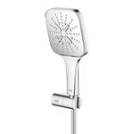 Casa si Gradina - Sanitare - Cazi si cabine de dus - Coloane si seturi de dus - Set para de dus Grohe 26588000, 130 mm, 1.5 m, 233 mm, 3 functii, 1/2 racord, sistem anticalcar, Crom - Infinity.ro