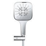 Casa si Gradina - Sanitare - Cazi si cabine de dus - Coloane si seturi de dus - Set para de dus Grohe 26588000, 130 mm, 1.5 m, 233 mm, 3 functii, 1/2 racord, sistem anticalcar, Crom - Infinity.ro