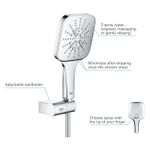 Casa si Gradina - Sanitare - Cazi si cabine de dus - Coloane si seturi de dus - Set para de dus Grohe 26588000, 130 mm, 1.5 m, 233 mm, 3 functii, 1/2 racord, sistem anticalcar, Crom - Infinity.ro