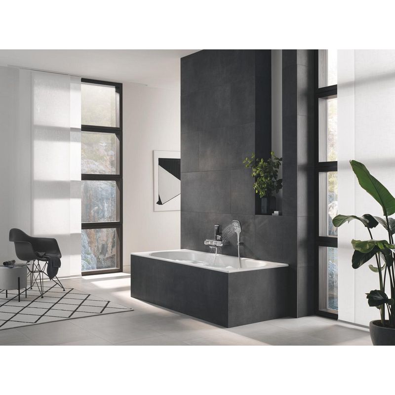 Casa si Gradina - Sanitare - Cazi si cabine de dus - Coloane si seturi de dus - Set para dus Grohe 26589000, 130 mm, 1.5 m, 247 mm, 3 functii, 1/2 racord, sistem anticalcar, universal, Crom - Infinity.ro