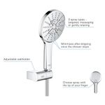 Casa si Gradina - Sanitare - Cazi si cabine de dus - Coloane si seturi de dus - Set para dus Grohe 26580000, 130 mm, 1.5 m, 247 mm, 3 functii, 1/2 racord, sistem anticalcar, suport dus reglabil, Crom - Infinity.ro