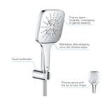 Casa si Gradina - Sanitare - Cazi si cabine de dus - Coloane si seturi de dus - Set para dus Grohe 26589000, 130 mm, 1.5 m, 247 mm, 3 functii, 1/2 racord, sistem anticalcar, universal, Crom - Infinity.ro
