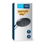 Casa si Gradina - Sanitare - Cazi si cabine de dus - Coloane si seturi de dus - Para de dus Grohe 26031001, 110 mm, 211 mm, 3 functii, 1/2 racord, sistem anticalcar, universal, Crom - Infinity.ro