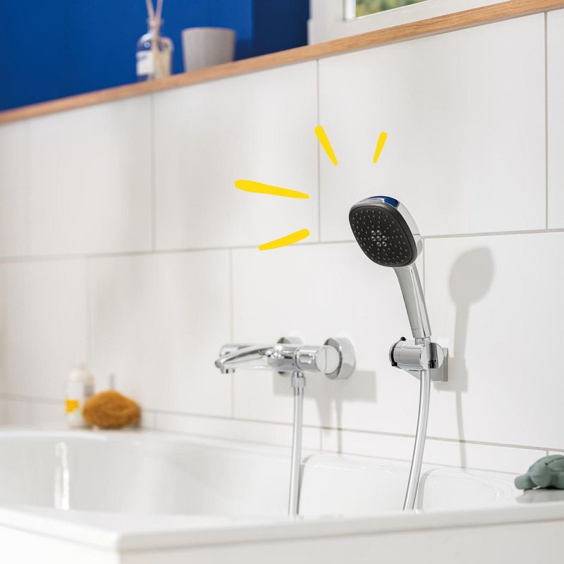 Casa si Gradina - Sanitare - Cazi si cabine de dus - Coloane si seturi de dus - Para de dus Grohe 26397001, 110 mm, 211 mm, 2 functii, 1/2 racord, sistem anticalcar, universal, Crom - Infinity.ro