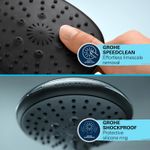Casa si Gradina - Sanitare - Cazi si cabine de dus - Coloane si seturi de dus - Para de dus Grohe 26397001, 110 mm, 211 mm, 2 functii, 1/2 racord, sistem anticalcar, universal, Crom - Infinity.ro