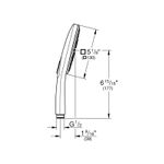 Casa si Gradina - Sanitare - Cazi si cabine de dus - Coloane si seturi de dus - Para de dus Grohe 26552000, 130 mm, 247 mm, 3 functii, 1/2 racord, sistem anticalcar, universal, Crom - Infinity.ro