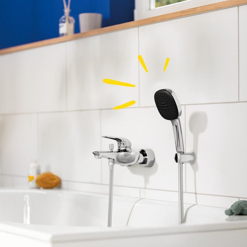 Casa si Gradina - Sanitare - Cazi si cabine de dus - Coloane si seturi de dus - Para de dus Grohe 26399001, 110 mm, 1.75 m, 211 mm, 2 functii, 1/2 racord, sistem anticalcar, universal, Crom - Infinity.ro