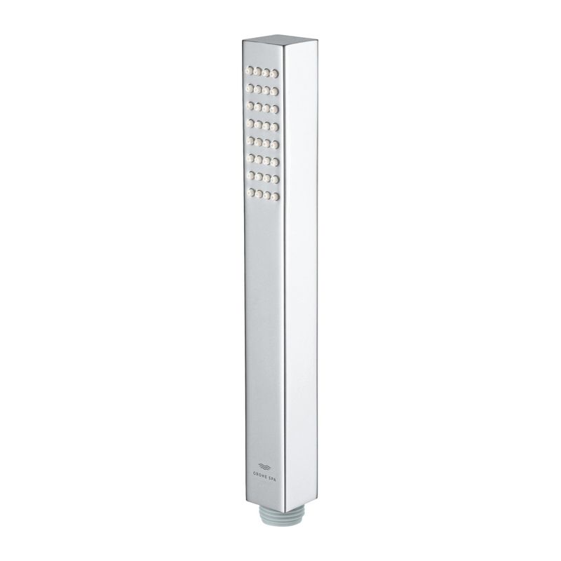 Casa si Gradina - Sanitare - Cazi si cabine de dus - Coloane si seturi de dus - Para de dus Grohe 26885000, 25 mm, 216 mm, 1 functii, 1/2 racord, sistem anticalcar, universal, Crom - Infinity.ro