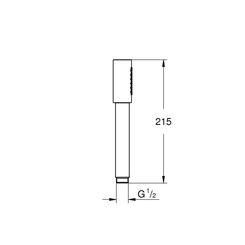 Casa si Gradina - Sanitare - Cazi si cabine de dus - Coloane si seturi de dus - Para de dus Grohe 26891000, 25 mm, 262 mm, 1 functii, 1/2 racord, sistem anticalcar, universal, Crom - Infinity.ro