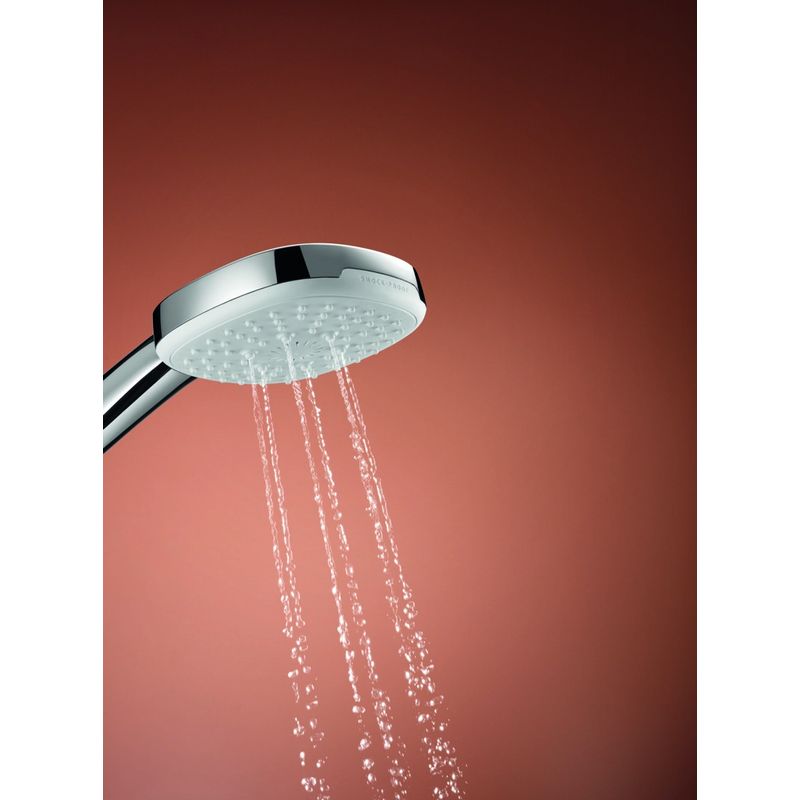 Casa si Gradina - Sanitare - Cazi si cabine de dus - Coloane si seturi de dus - Para de dus Grohe 26910003, 110 mm, 1.5 m, 221 mm, 3 functii, 1/2 racord, sistem anticalcar, universal, Crom - Infinity.ro