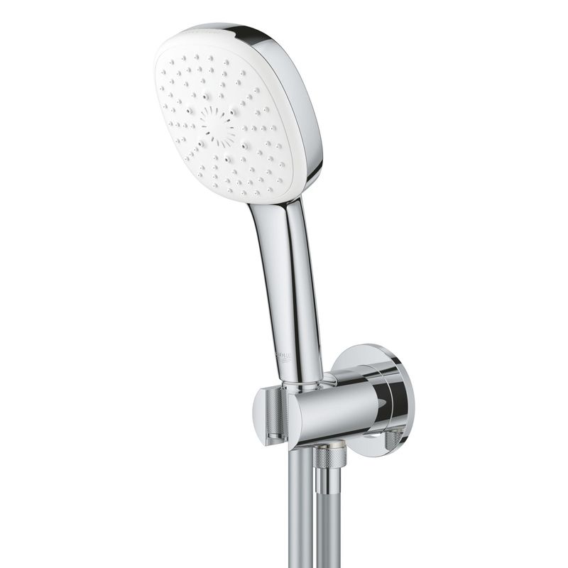 Casa si Gradina - Sanitare - Cazi si cabine de dus - Coloane si seturi de dus - Para de dus Grohe 26910003, 110 mm, 1.5 m, 221 mm, 3 functii, 1/2 racord, sistem anticalcar, universal, Crom - Infinity.ro