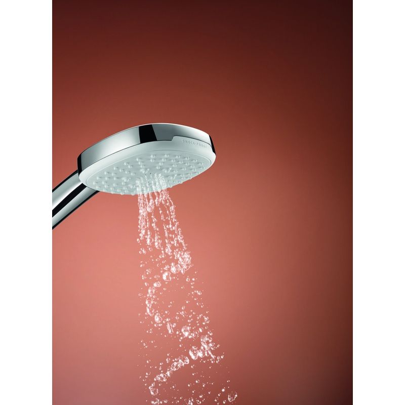 Casa si Gradina - Sanitare - Cazi si cabine de dus - Coloane si seturi de dus - Para de dus Grohe 26910003, 110 mm, 1.5 m, 221 mm, 3 functii, 1/2 racord, sistem anticalcar, universal, Crom - Infinity.ro