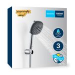 Casa si Gradina - Sanitare - Cazi si cabine de dus - Coloane si seturi de dus - Para de dus Grohe 26176001, 110 mm, 1.75 m, 221 mm, 3 functii, 1/2 racord, sistem anticalcar, universal, Crom - Infinity.ro