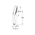 Casa si Gradina - Sanitare - Cazi si cabine de dus - Coloane si seturi de dus - Para de dus Grohe 27661000, 115 mm, 220 mm, 114 mm, 3 functii, 1/2 racord, sistem anticalcar, universal, Crom - Infinity.ro