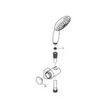 Casa si Gradina - Sanitare - Cazi si cabine de dus - Coloane si seturi de dus - Para de dus Grohe 27601003, 110 mm, 1.75 m, 211 mm, 2 functii, 1/2 racord, sistem anticalcar, suport dus reglabil, Crom - Infinity.ro