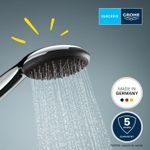 Casa si Gradina - Sanitare - Cazi si cabine de dus - Coloane si seturi de dus - Para de dus Grohe 27946001, 110 mm, 221 mm, 2 functii, 1/2 racord, sistem anticalcar, universal, Crom - Infinity.ro