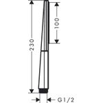 Casa si Gradina - Sanitare - Cazi si cabine de dus - Coloane si seturi de dus - Para de Grohe 26867000, 25 mm, 230 mm, 1 functii, 1/2 racord, sistem anticalcar, universal, abs, Crom - Infinity.ro