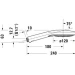 Casa si Gradina - Sanitare - Cazi si cabine de dus - Coloane si seturi de dus - Para dus Duravit UV0652017004, 120 mm, 240 mm, 3 functii, 1/2 racord, sistem anticalcar, universal, Bronz - Infinity.ro