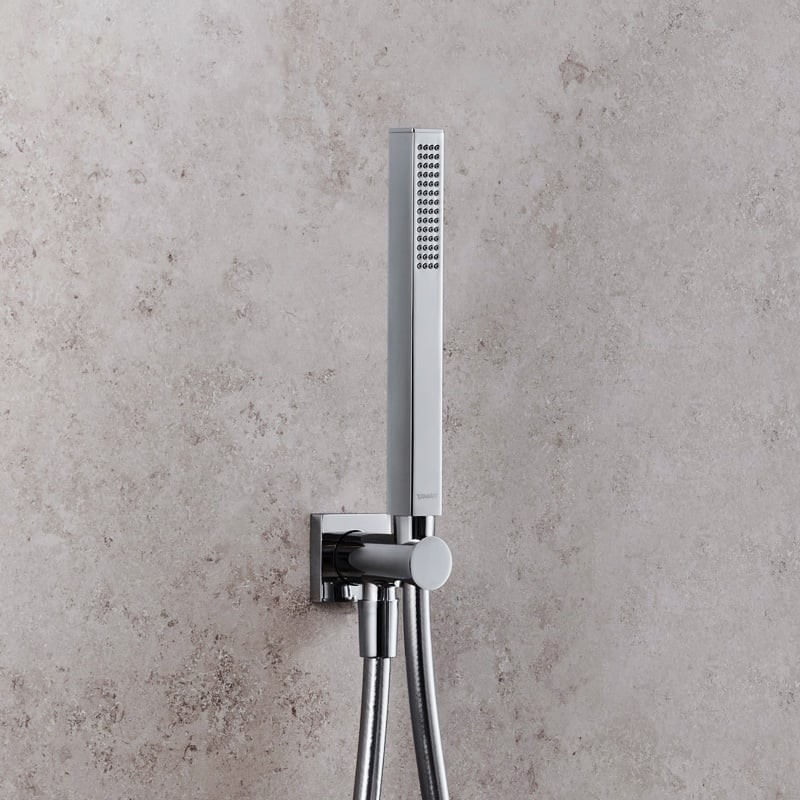 Casa si Gradina - Sanitare - Cazi si cabine de dus - Coloane si seturi de dus - Para dus Duravit UV0640002010, 22 mm, 222 mm, 1 functii, 1/2 racord, sistem anticalcar, universal, Crom - Infinity.ro